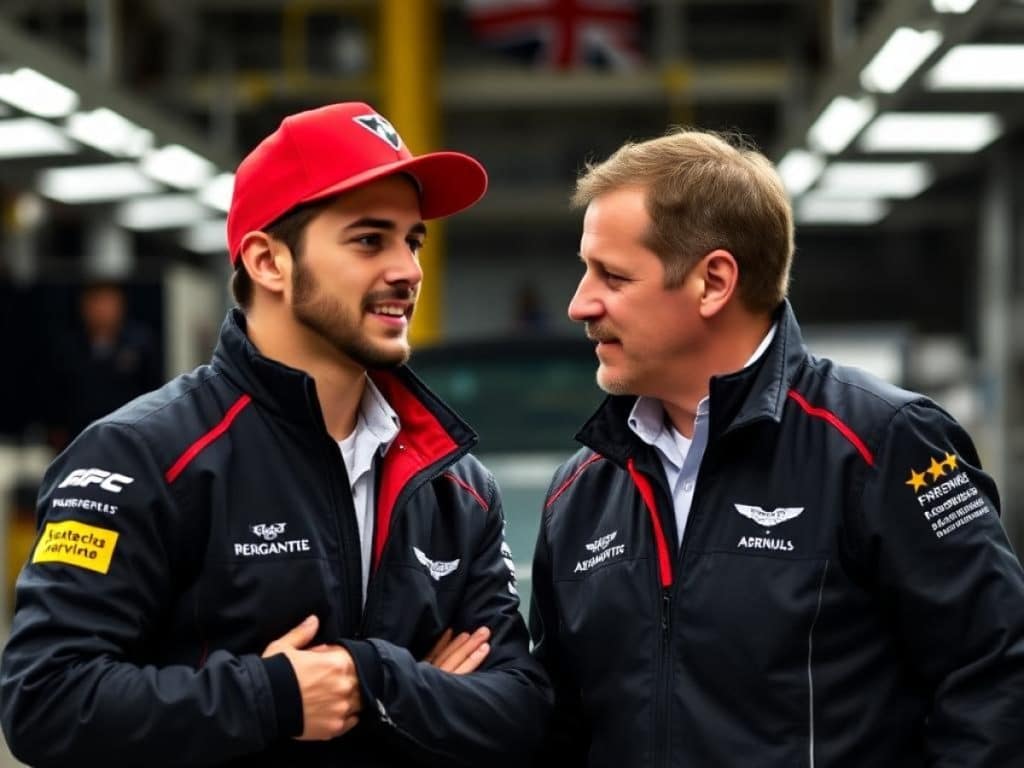 Fernando Alonso y Adrian Newey, juntos en la fábrica de A...