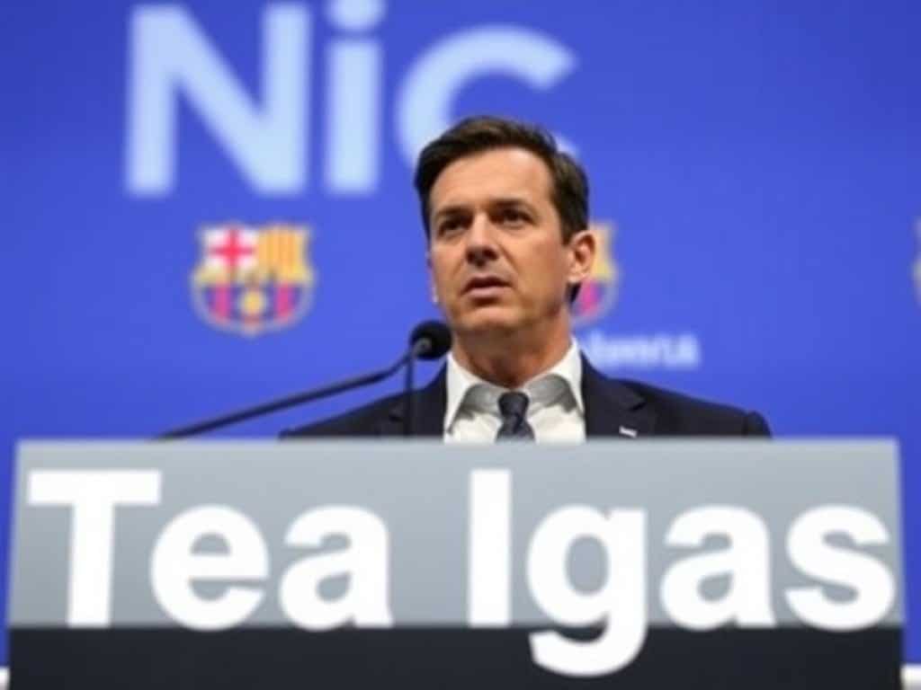 Tebas, contundente ante la posibilidad de que el Barça fiche a Nico: «Tienen que hacer cosas para poder inscribir jugadores»