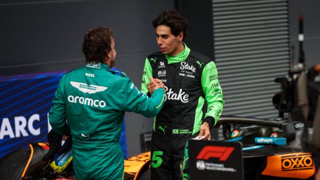 Fernando Alonso deja asombrado a Gabriel Bortoleto tras s...