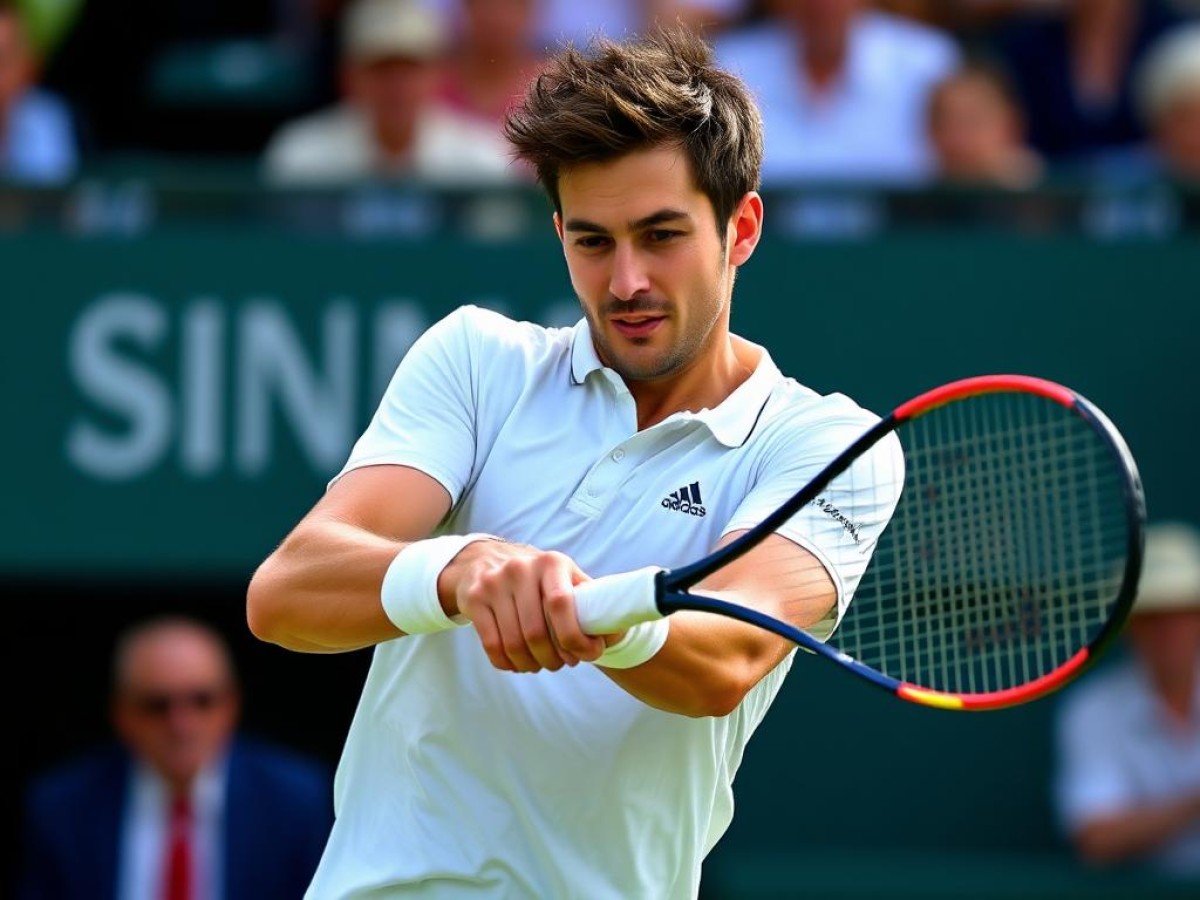 Sinner se salva de caer en Wimbledon por una lesión de Dimitrov