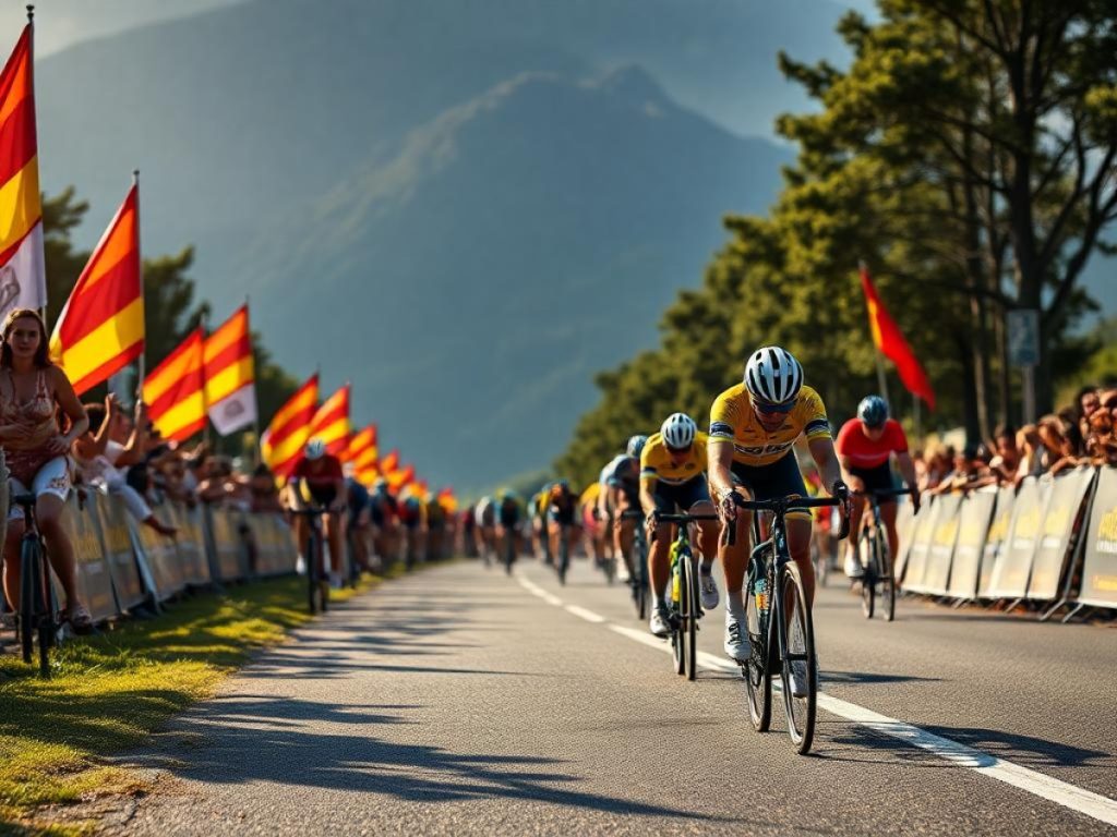 La Vuelta a España: Emotivo minuto de silencio por el joven ciclista fallecido