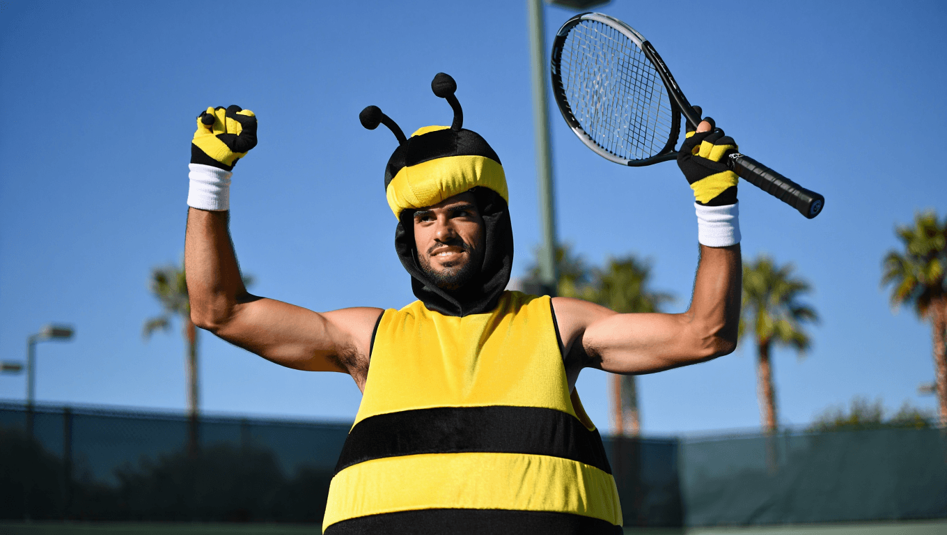 Carlos Alcaraz se disfraza de abeja en Indian Wells tras su victoria