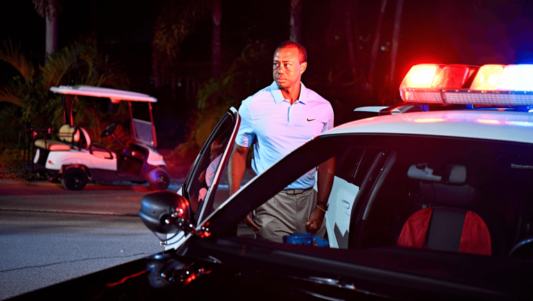 El golfista Tiger Woods, detenido por negarse a someterse a una prueba de orina tras un accidente del que salió ileso 