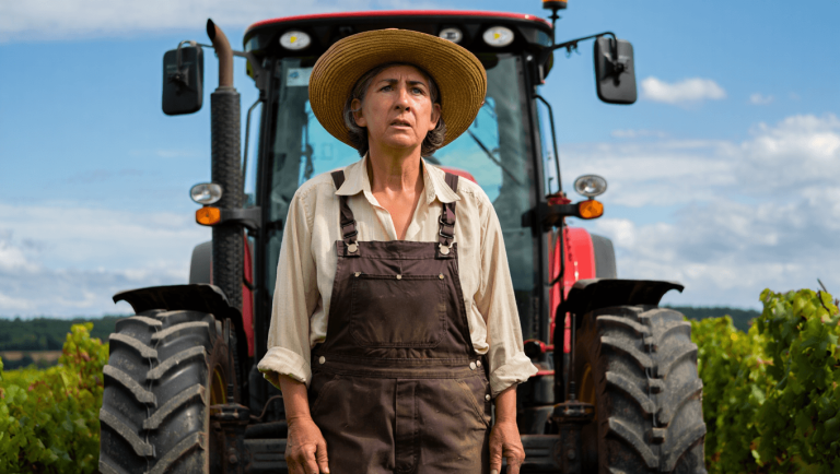 Lucie, viticultora: "Si pesas menos de 55 kilos, el tractor no te detecta. Tengo que apoyarme en el techo para que arranque"